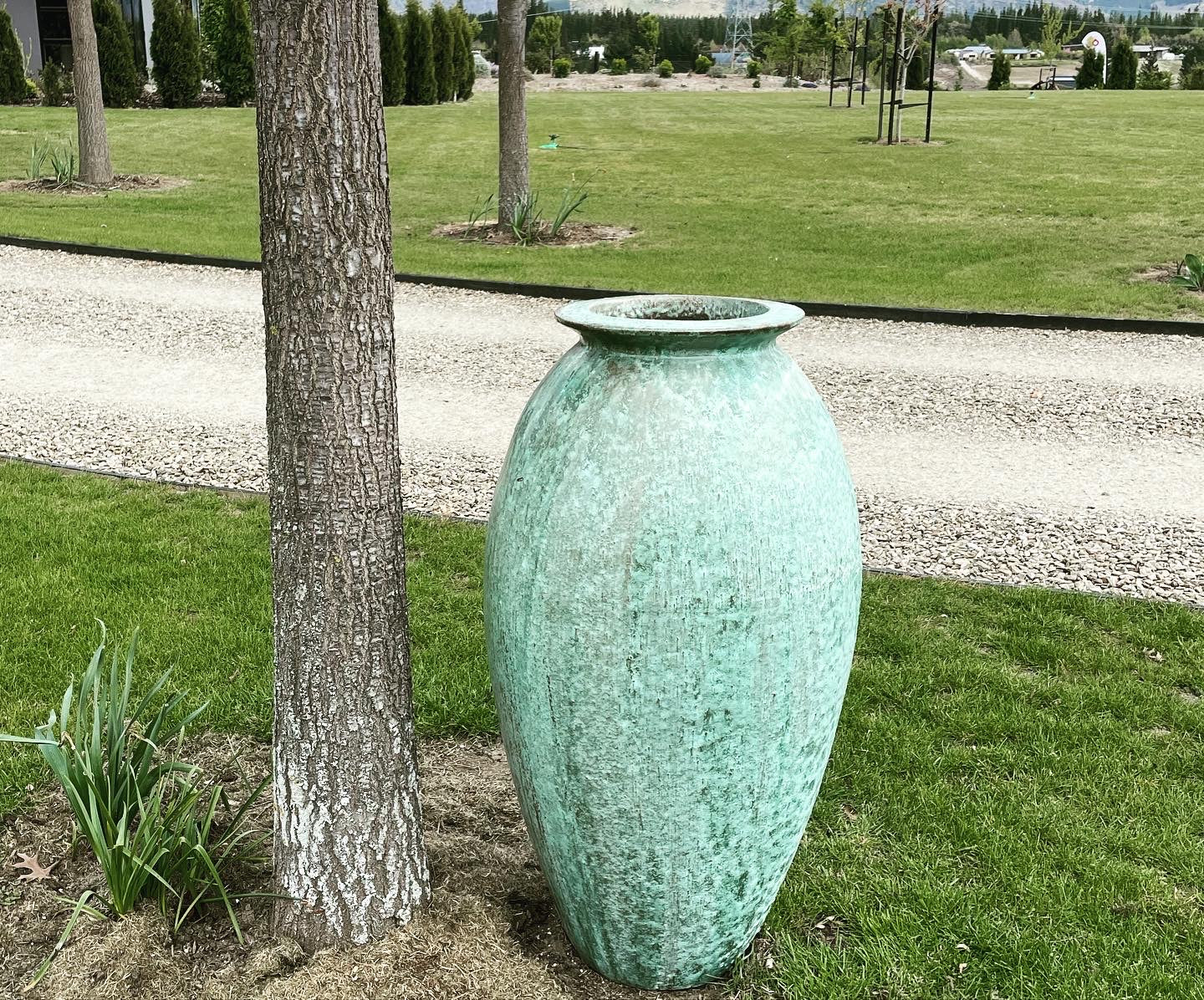 Roman jar opal green