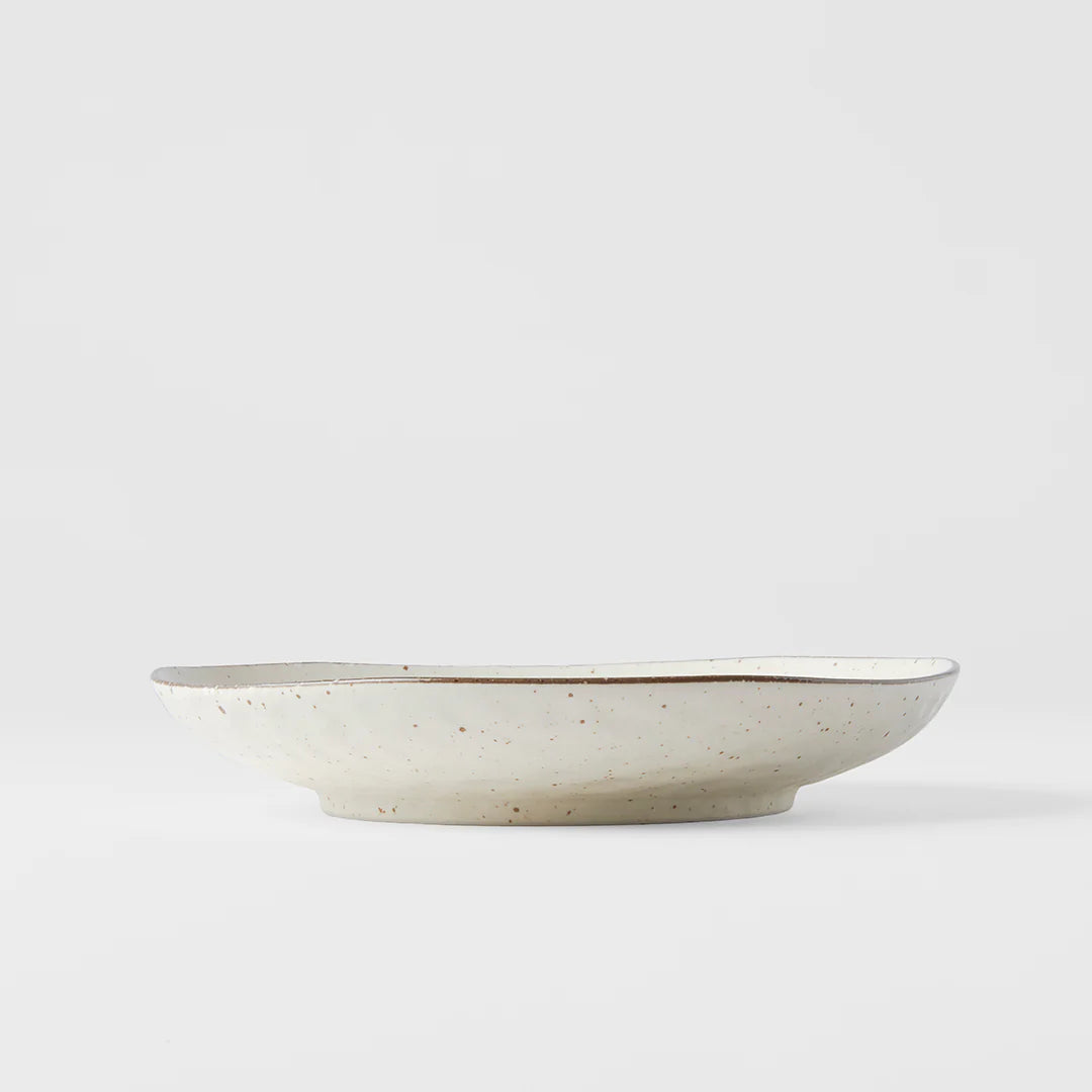 Uneven dinner plate - fleck
