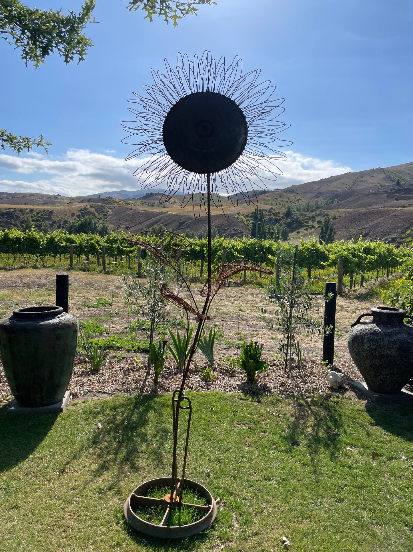 Sunflower sculpture
