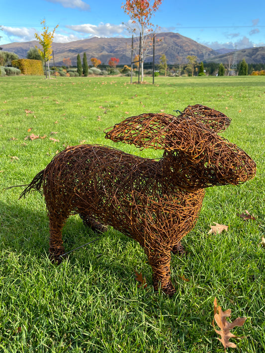 Small dog wire sculpture - ON SALE