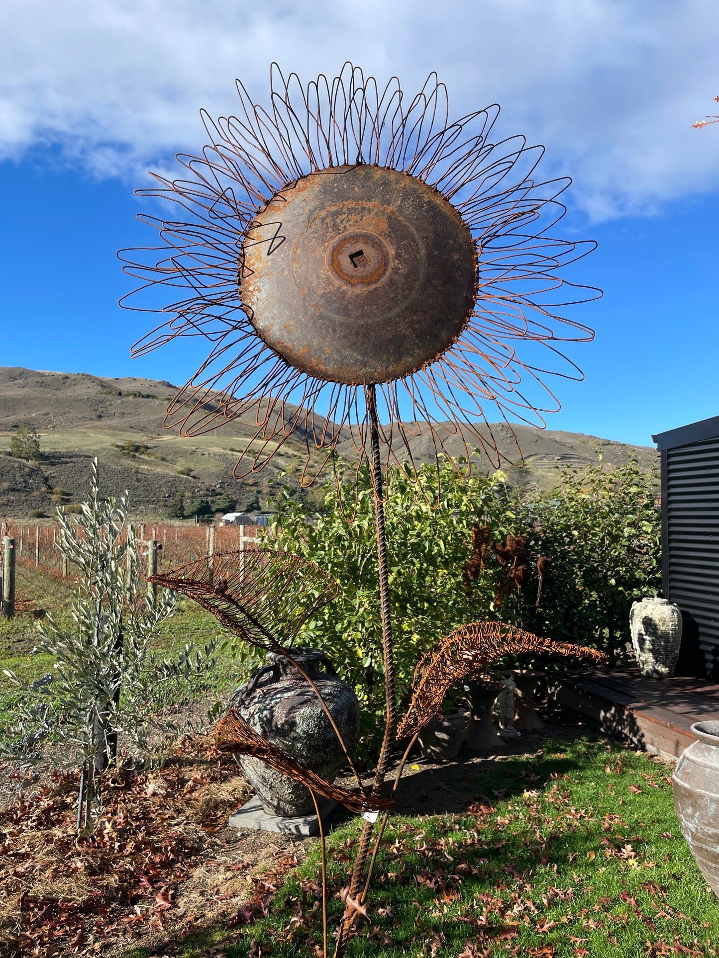Sunflower sculpture