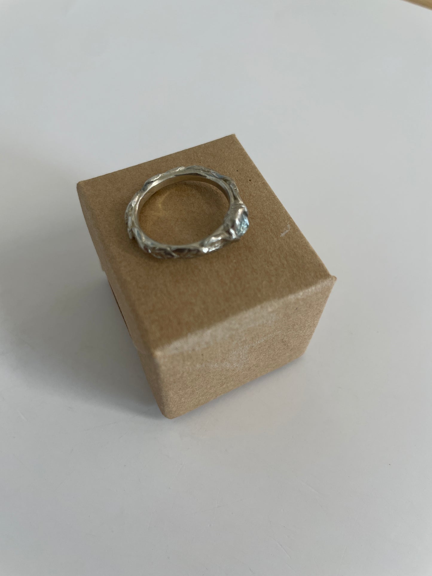 Herbert & Wilks Stacking Ring with Leaf Band and Blue Topaz