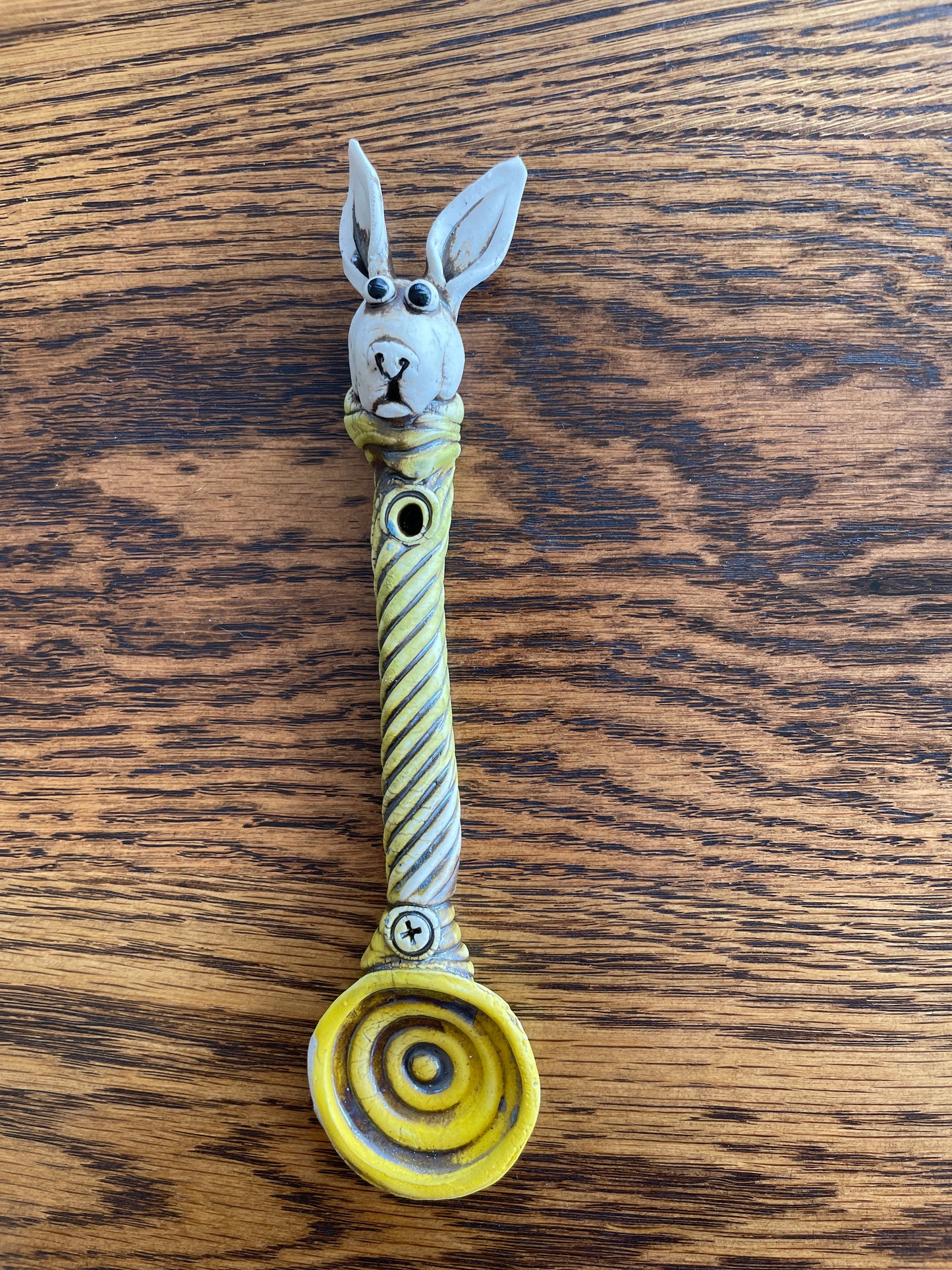 Fiona Tunnicliffe Decorative Spoon - yellow rabbit