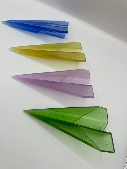 Glass paper plane Thomas Barter