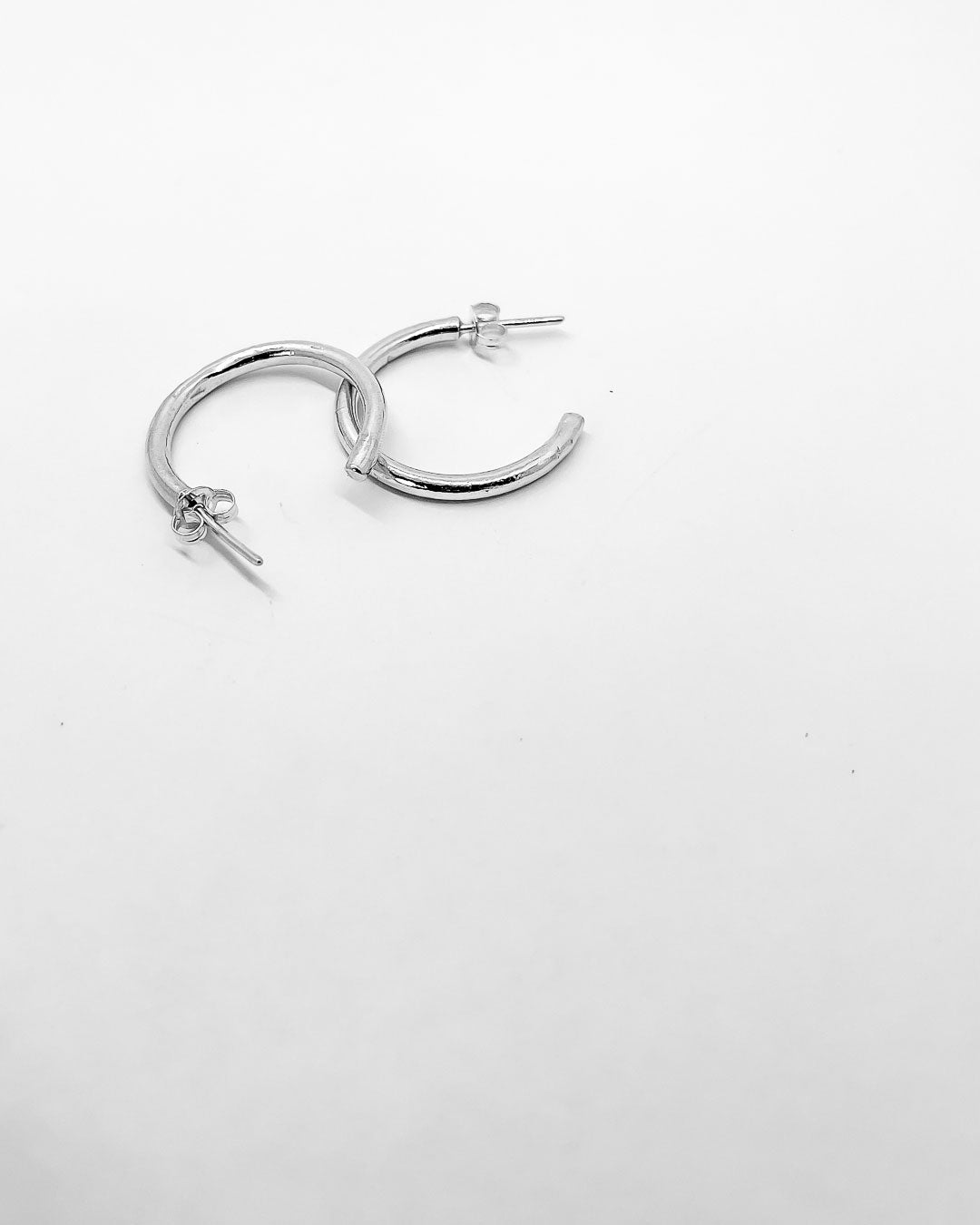Organic Hoop Stud Earrings