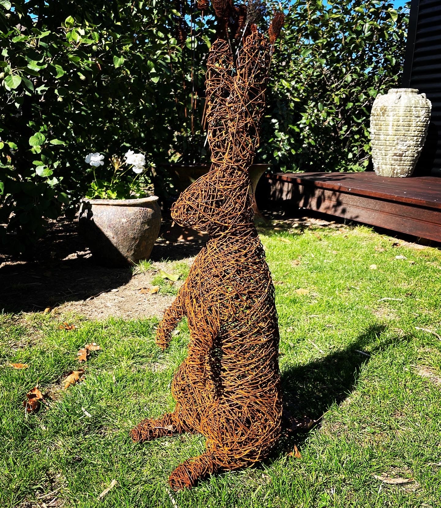 Rabbit/hare sculpture - wire