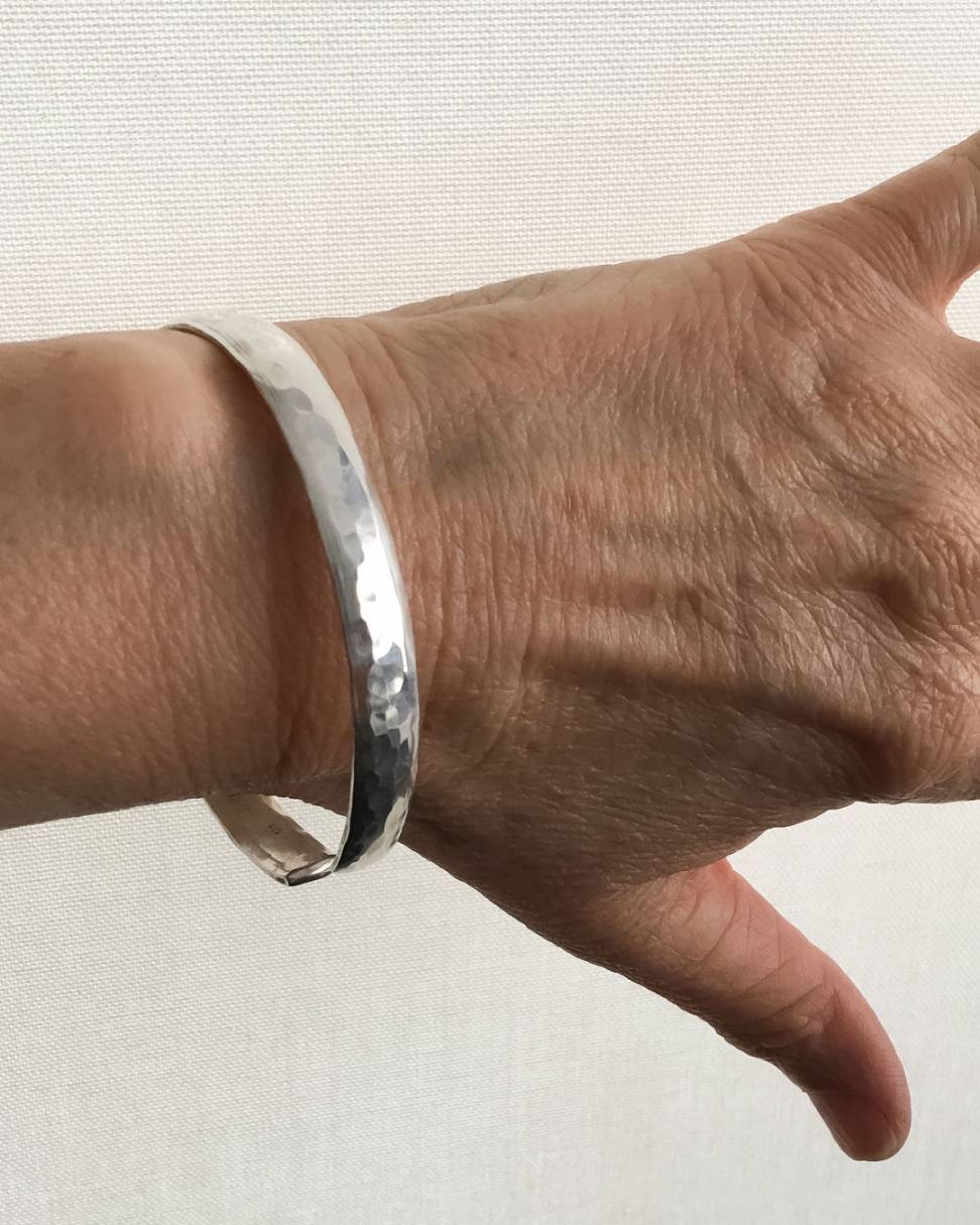 Hand Forged Silver Cuff Bangle
