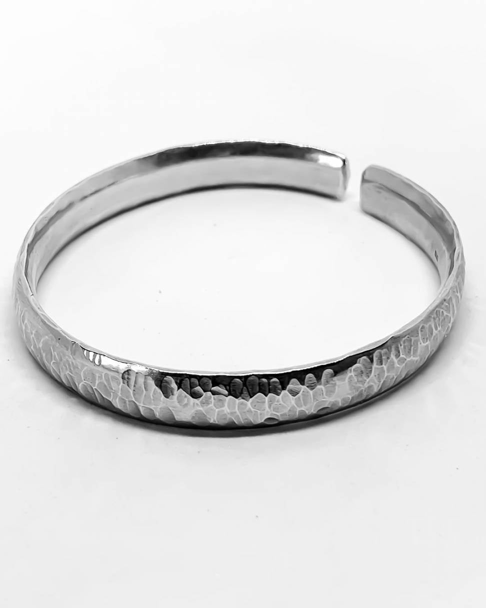 Hand Forged Silver Cuff Bangle