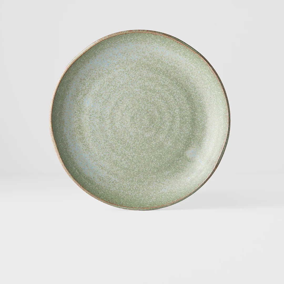 Uneven dinner plate - green fade