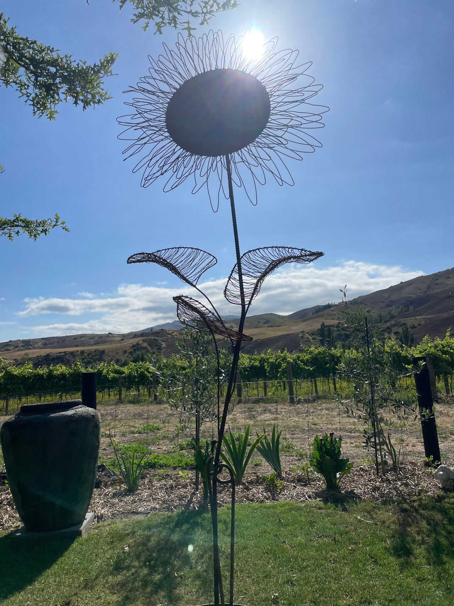 Sunflower sculpture