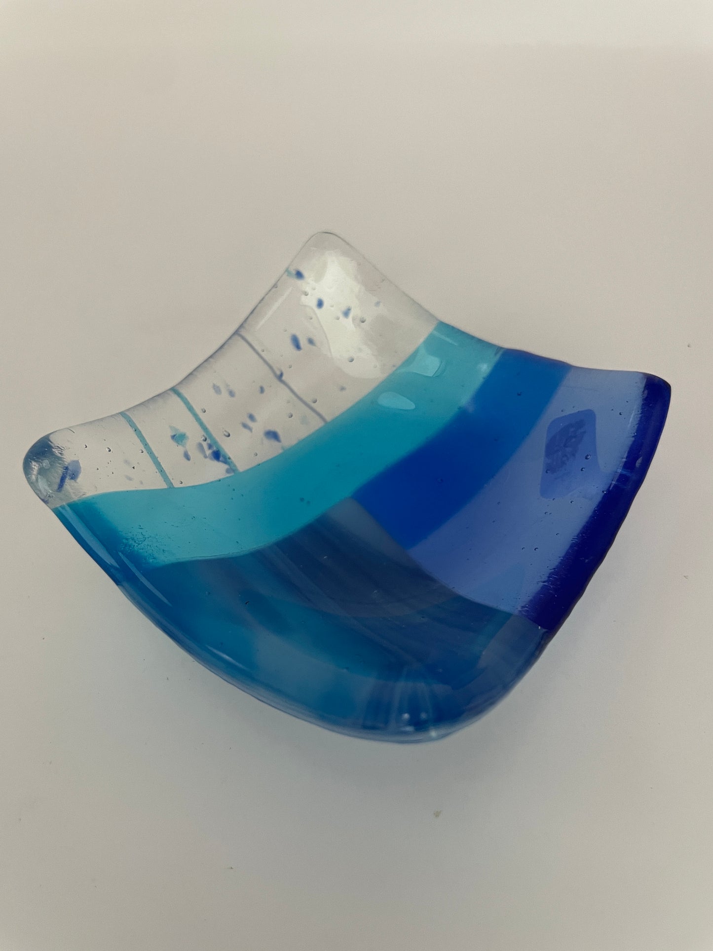 Geometric glass dish - small