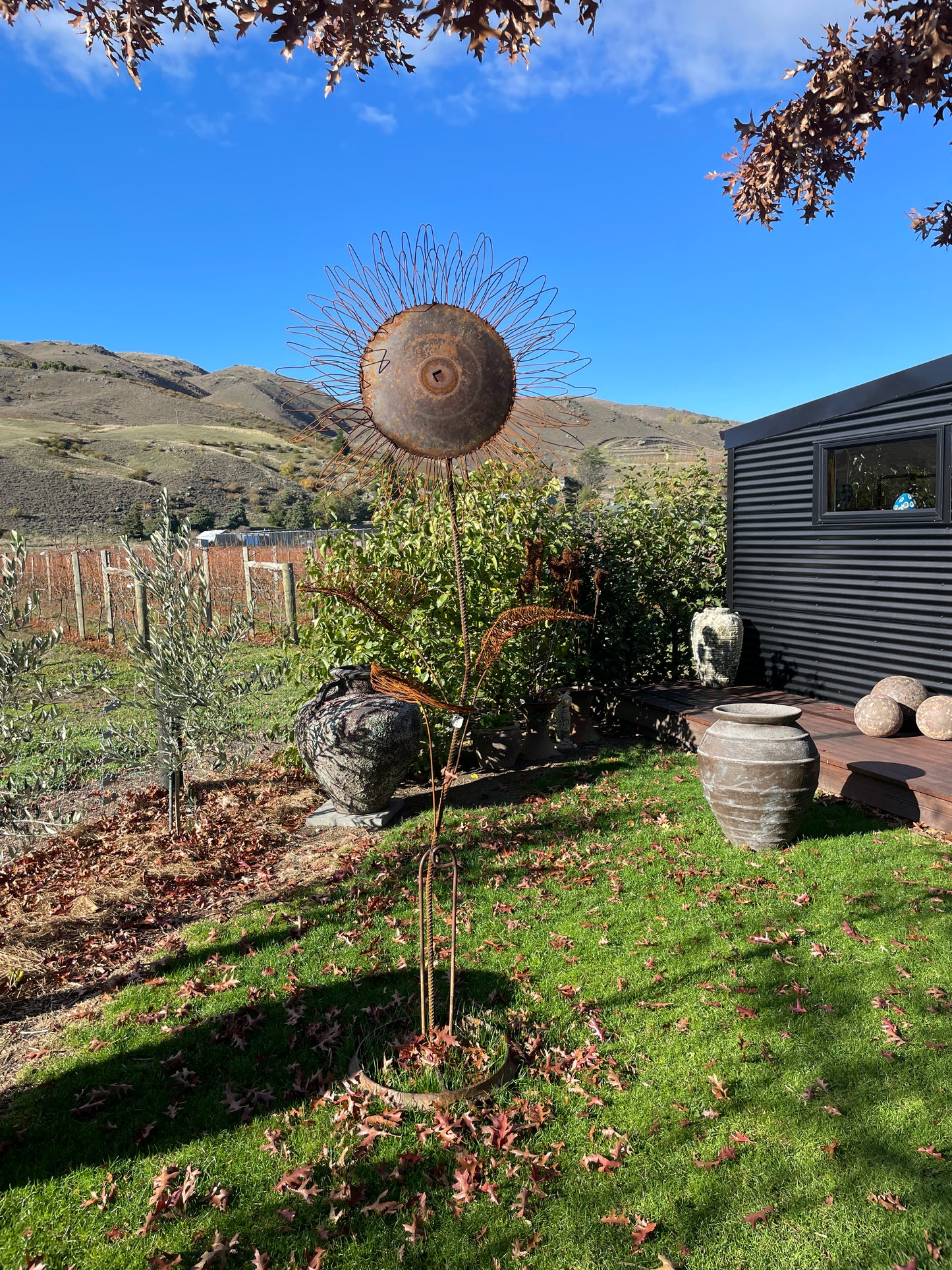 Sunflower sculpture