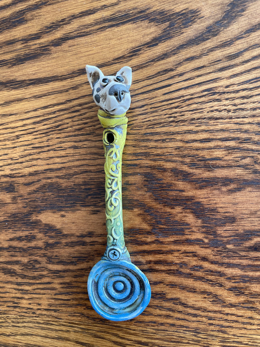Fiona Tunnicliffe Decorative Spoon - spotty dog plus spiral