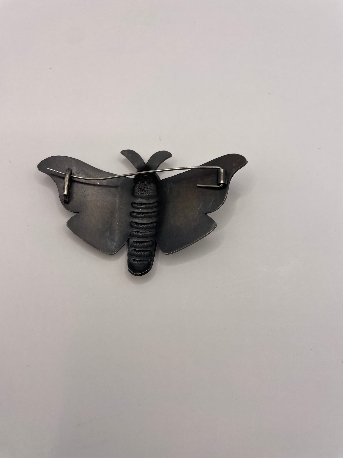 Puriri Moth Brooch Silver (large)
