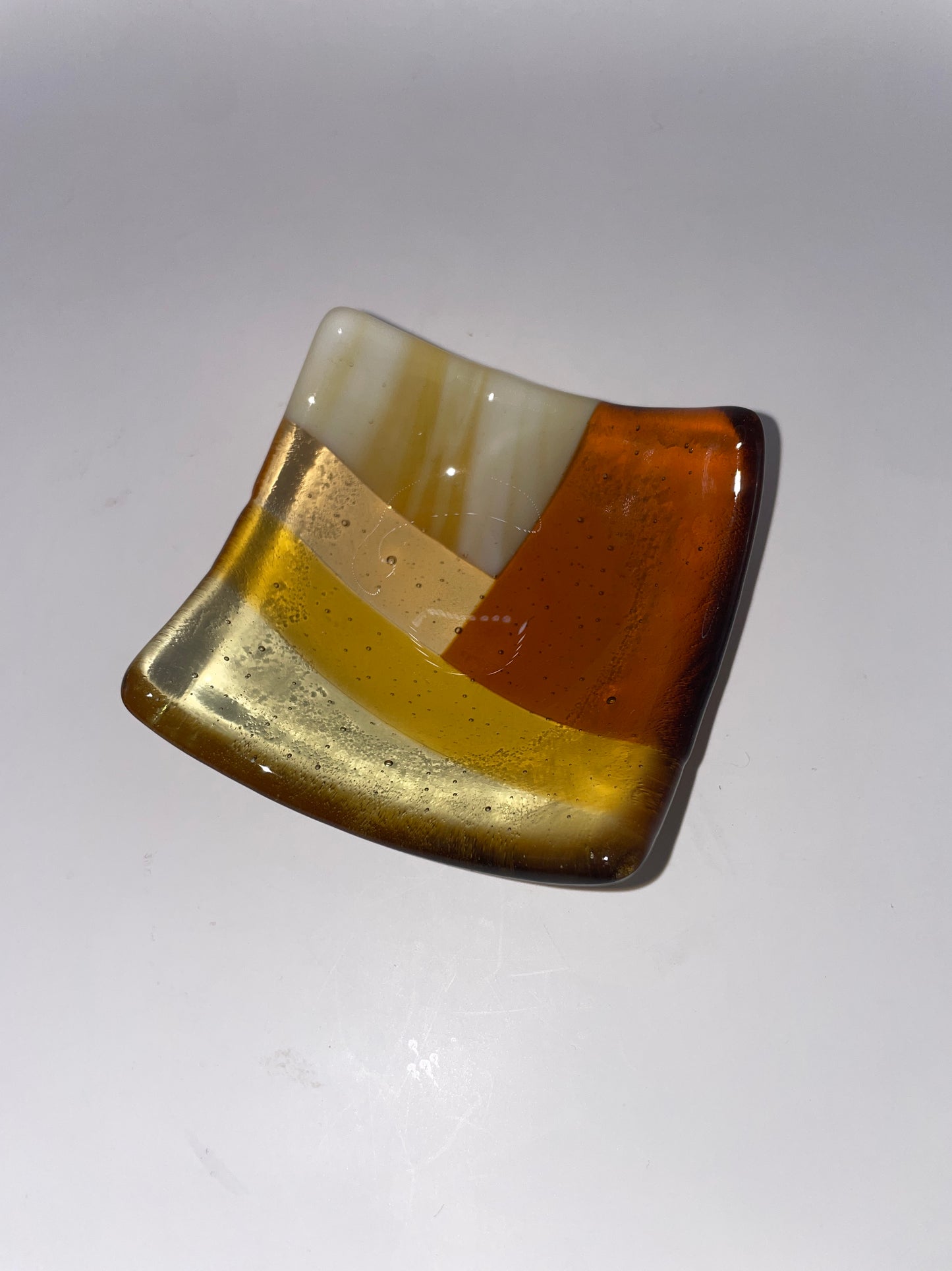 Geometric glass dish - small