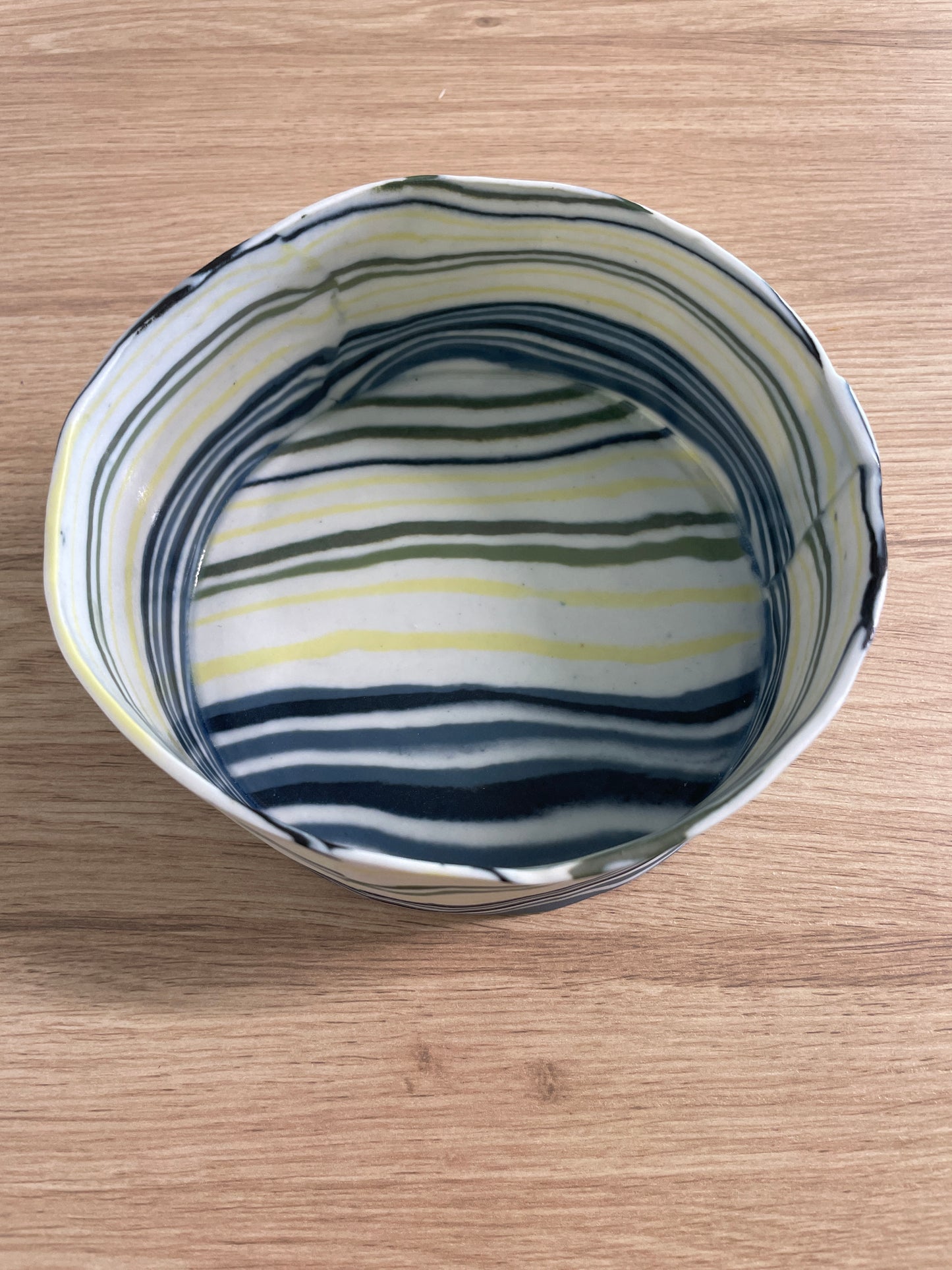 Porcelain Nerikomi Vessel by Sara Scott