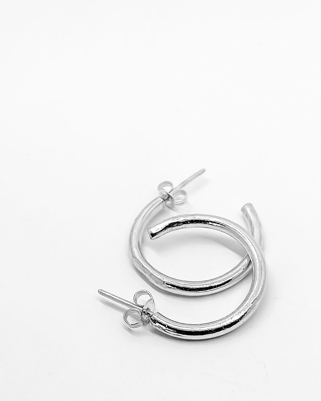 Organic Hoop Stud Earrings