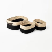 Small organiser basket black and natural ON SALE