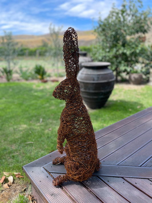 Rabbit/hare sculpture - wire