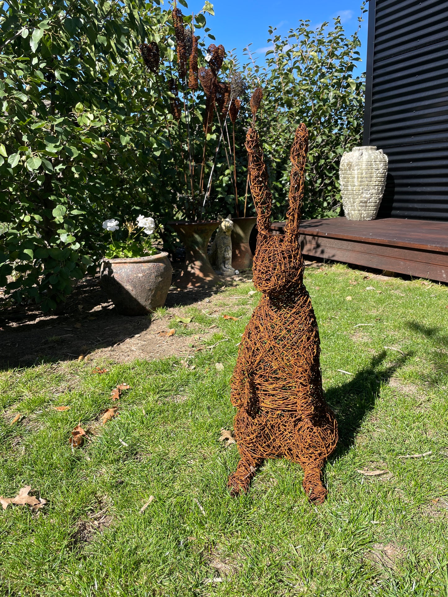 Rabbit/hare sculpture - wire