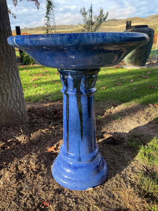 Birdbath blue small ON SALE